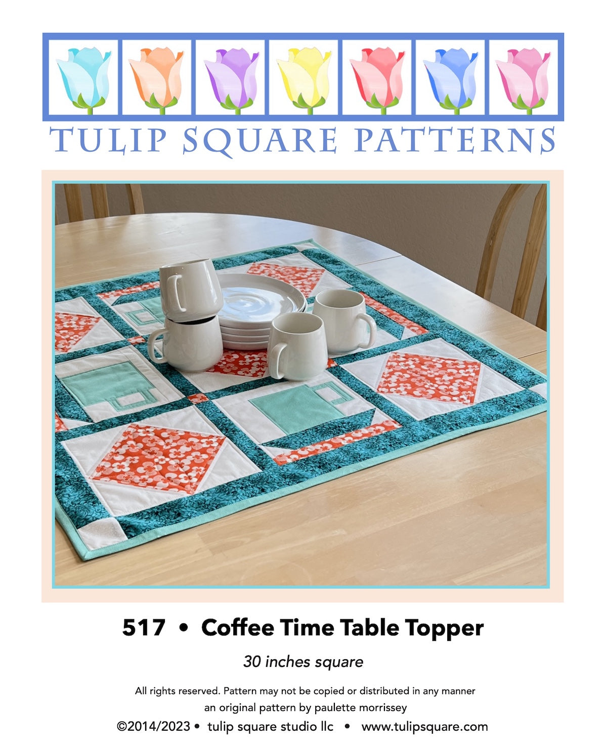 517 COFFEE TIME TABLE TOPPER DIGITAL PATTERN PDF