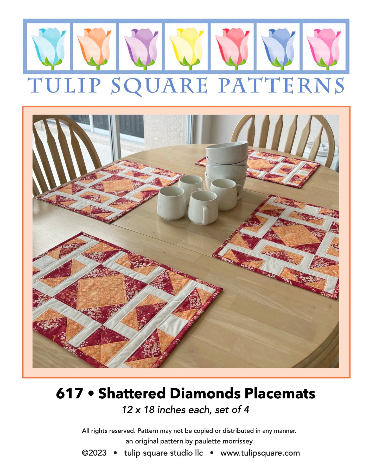 619 CHECKERED TABLE PLACEMATS DIGITAL PATTERN PDF
