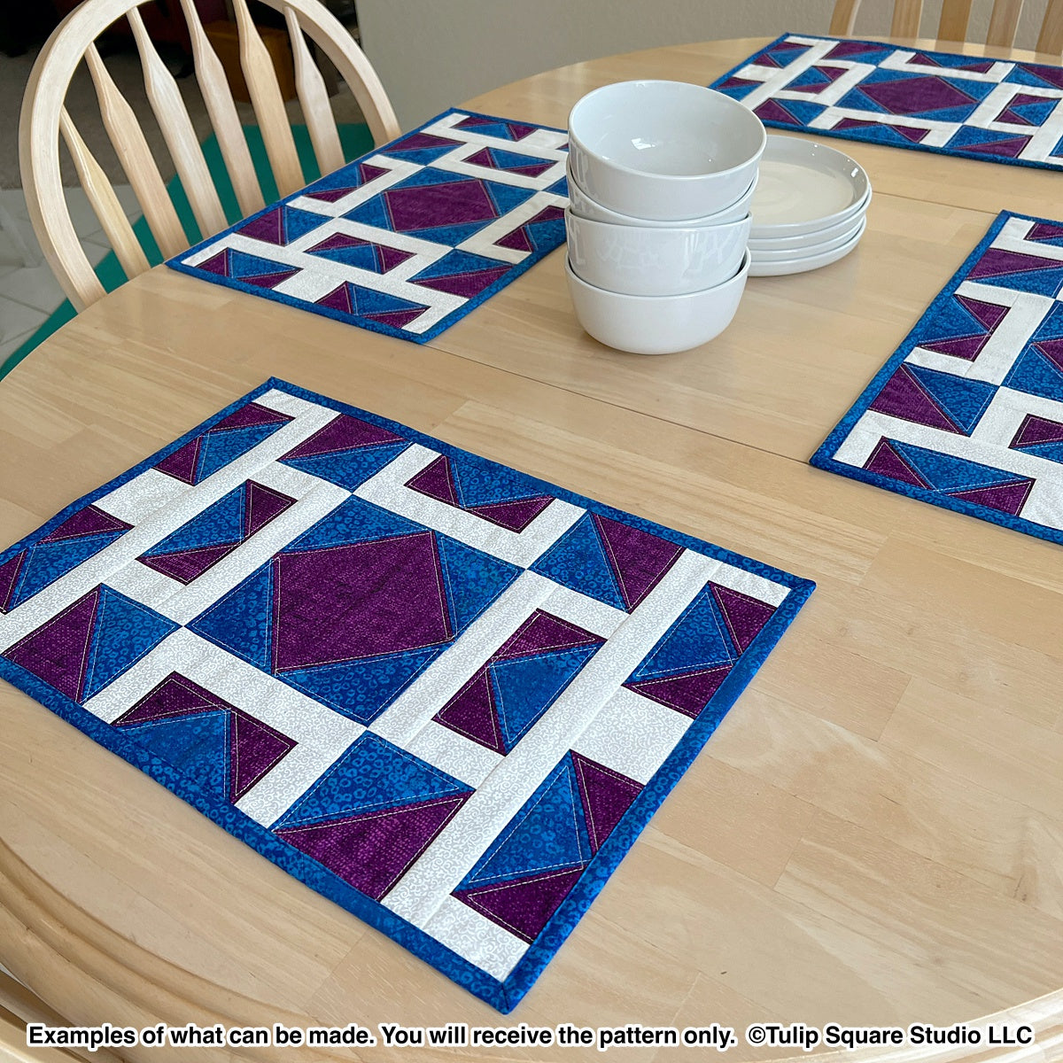 619 CHECKERED TABLE PLACEMATS DIGITAL PATTERN PDF