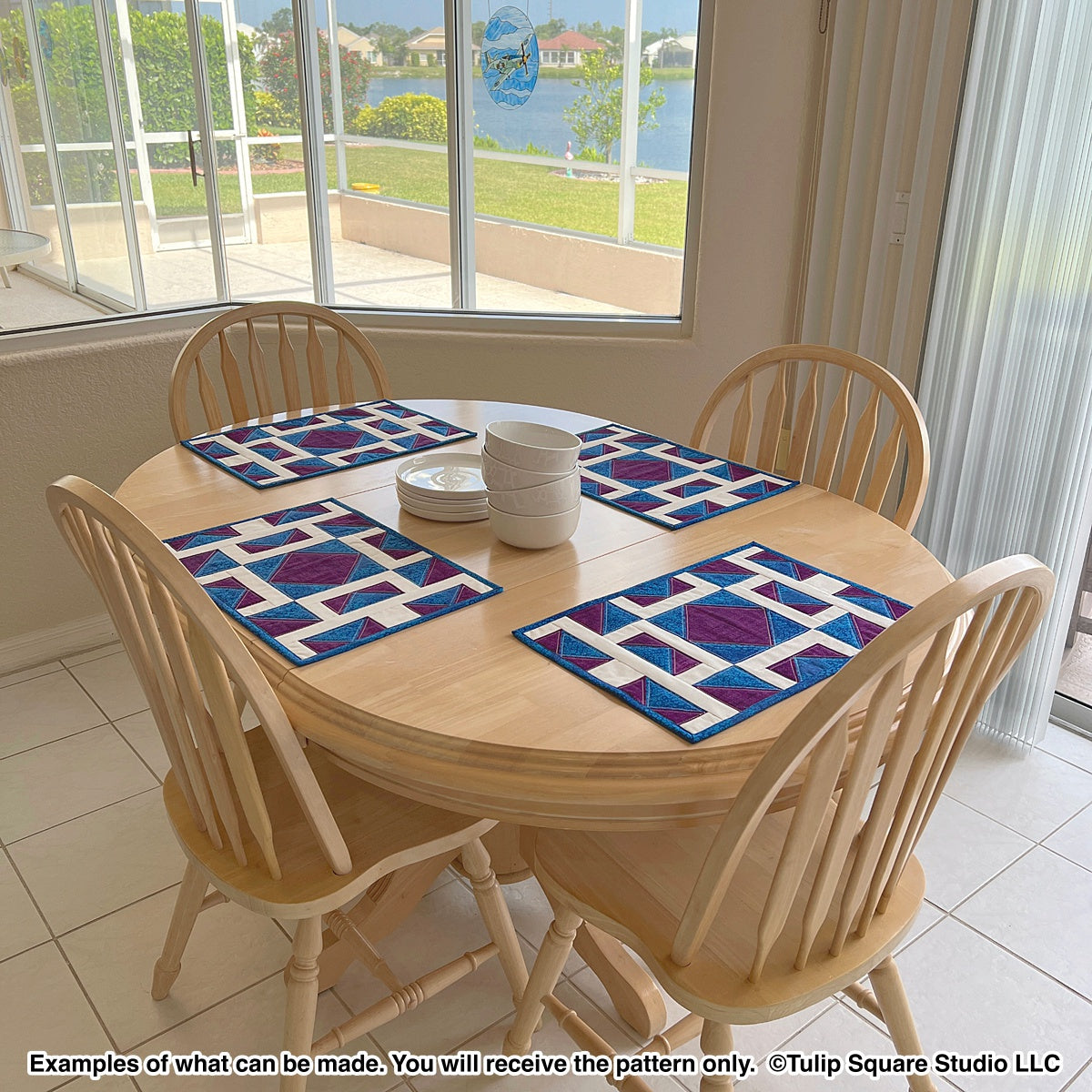619 CHECKERED TABLE PLACEMATS DIGITAL PATTERN PDF