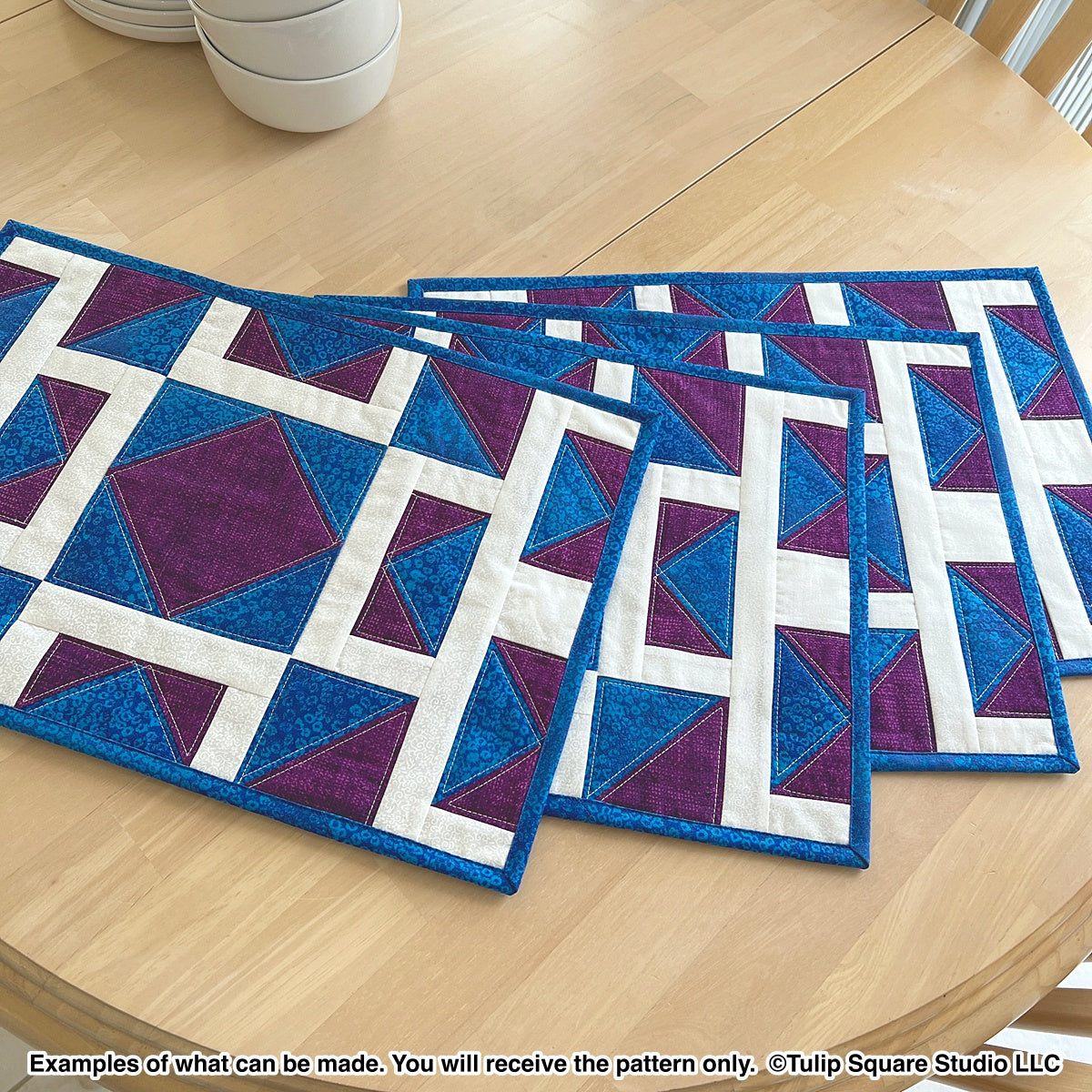 619 CHECKERED TABLE PLACEMATS DIGITAL PATTERN PDF
