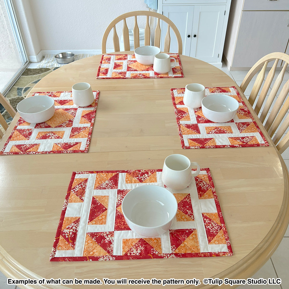 619 CHECKERED TABLE PLACEMATS DIGITAL PATTERN PDF
