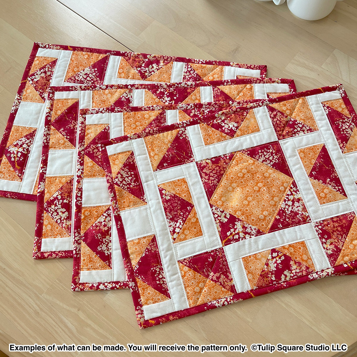 619 CHECKERED TABLE PLACEMATS DIGITAL PATTERN PDF