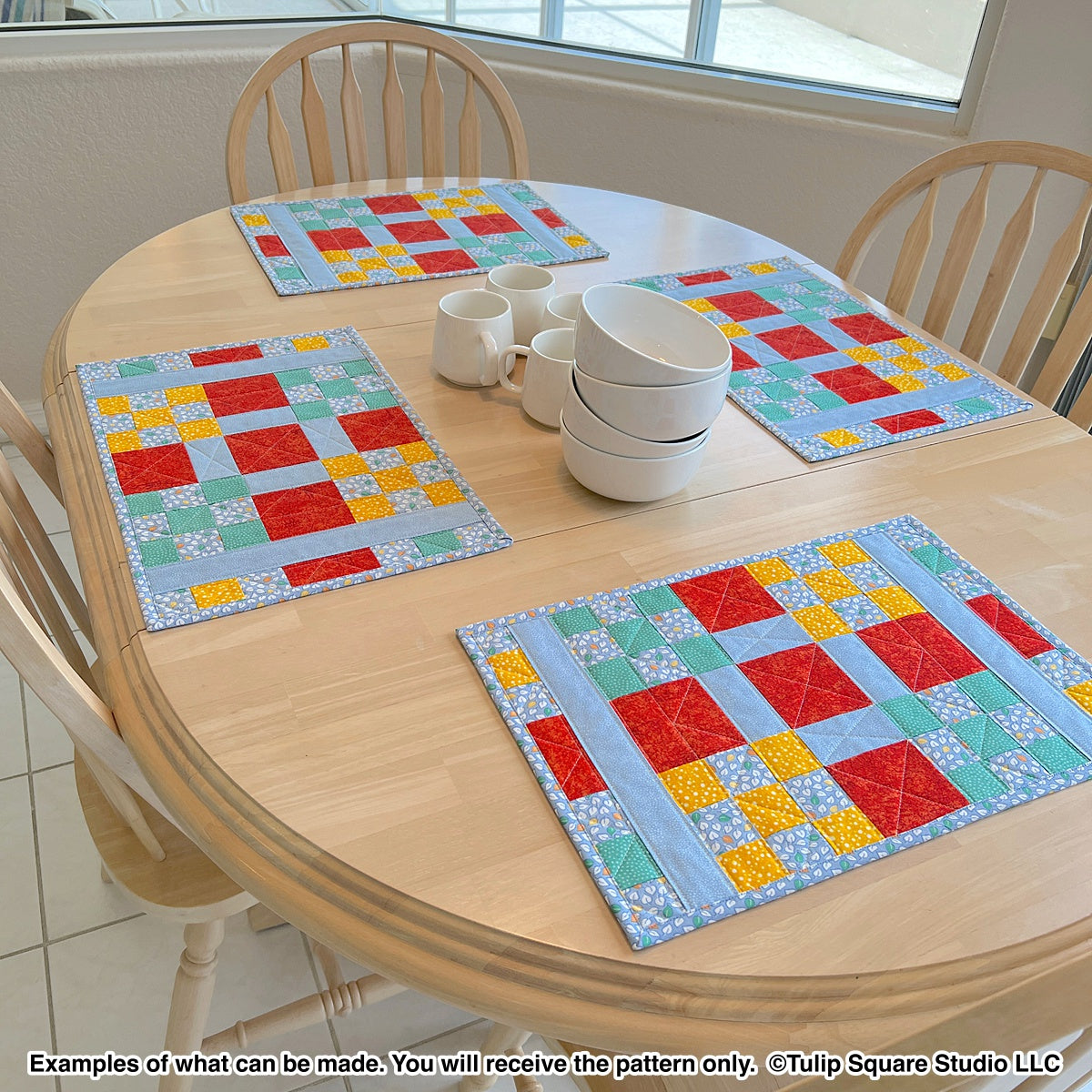 619 CHECKERED TABLE PLACEMATS DIGITAL PATTERN PDF