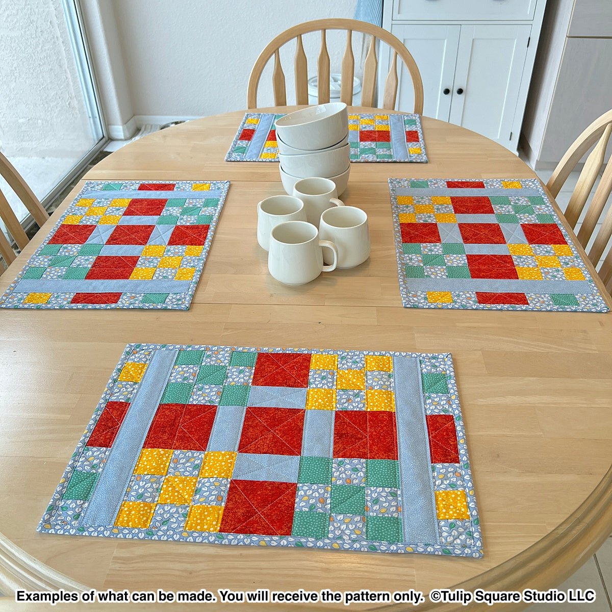 619 CHECKERED TABLE PLACEMATS DIGITAL PATTERN PDF