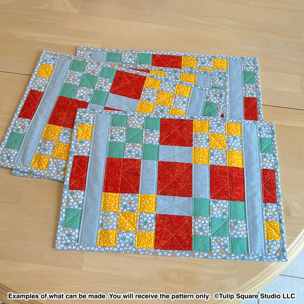 619 CHECKERED TABLE PLACEMATS DIGITAL PATTERN PDF