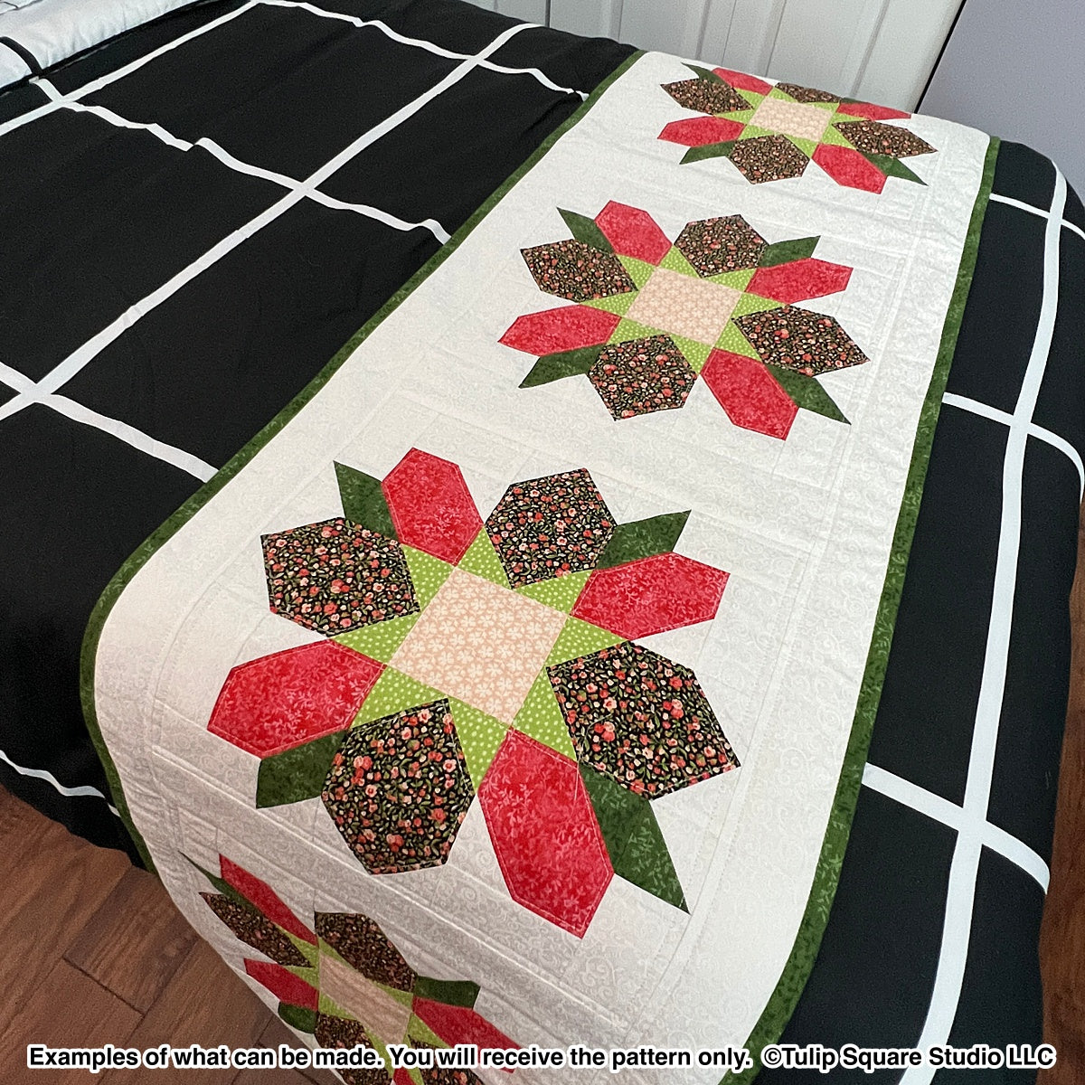 622 FLORAL DELIGHT BED RUNNER DIGITAL PATTERN PDF