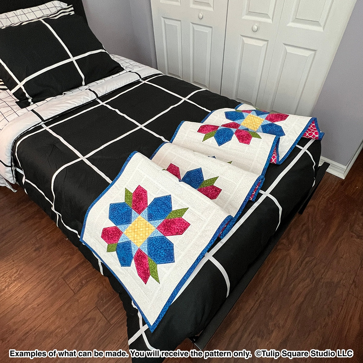 622 FLORAL DELIGHT BED RUNNER DIGITAL PATTERN PDF