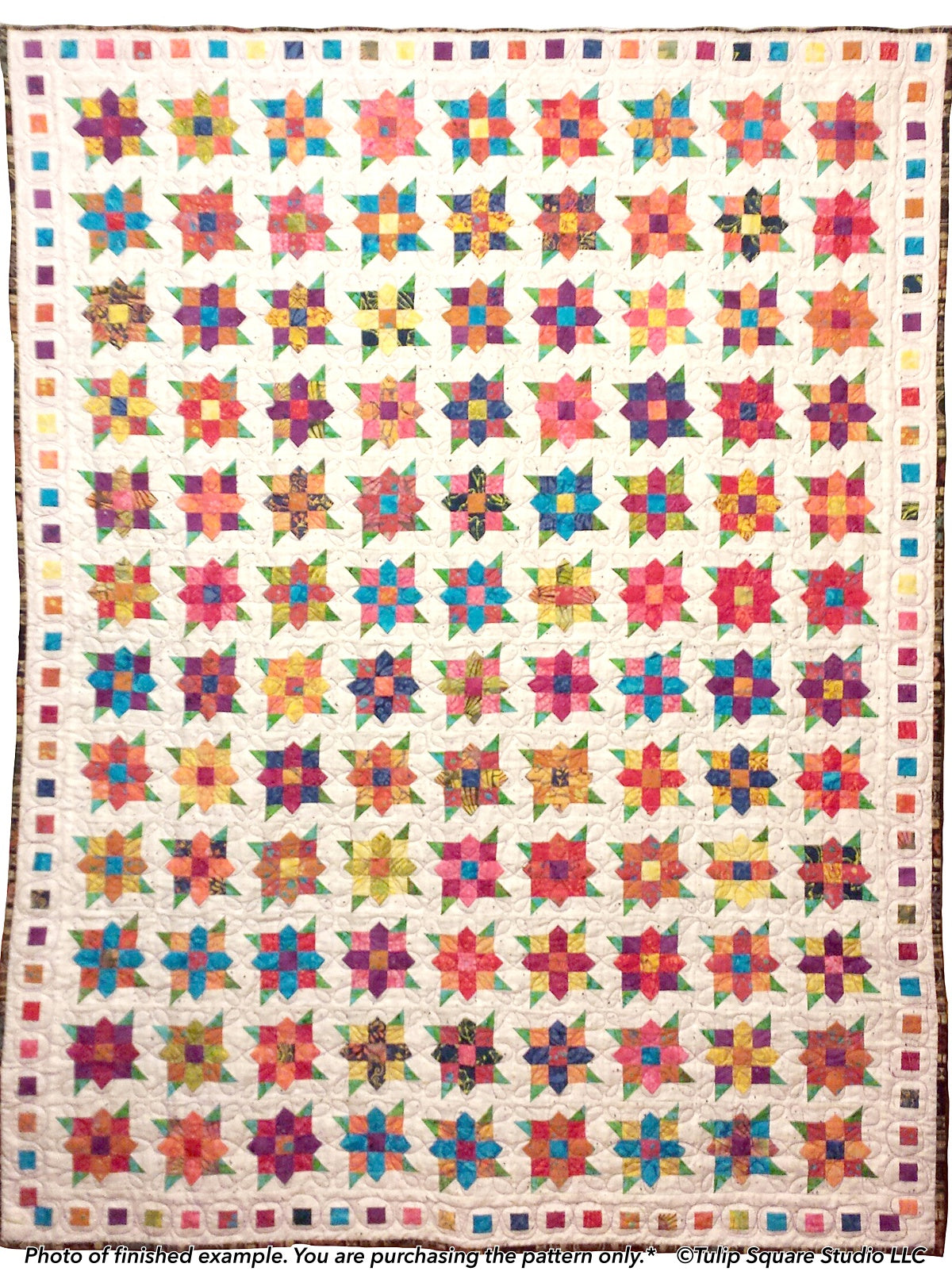 528 FLOWERS SQUARED LAP QUILT DIGITAL PATTERN PDF