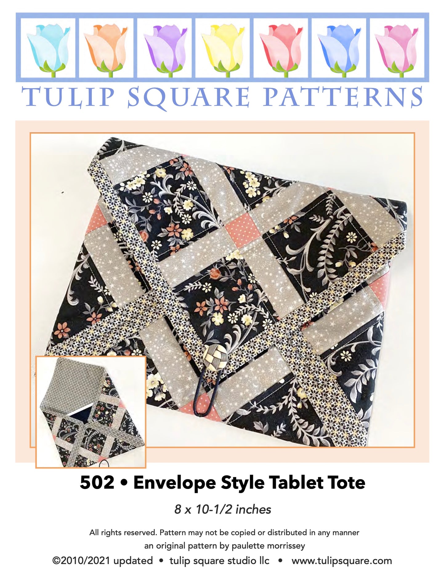 502 ENVELOPE STYLE TABLET TOTE DIGITAL PATTERN PDF