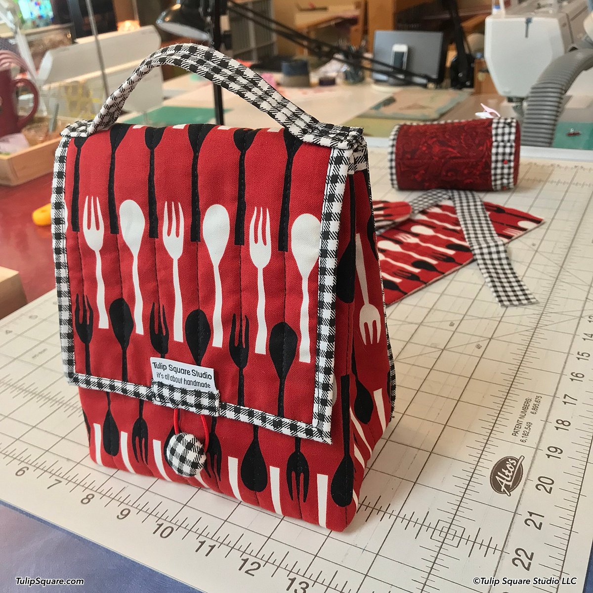 508 QUILTED LUNCH BAG & BEVERAGE COZY DIGITAL PATTERN PDF