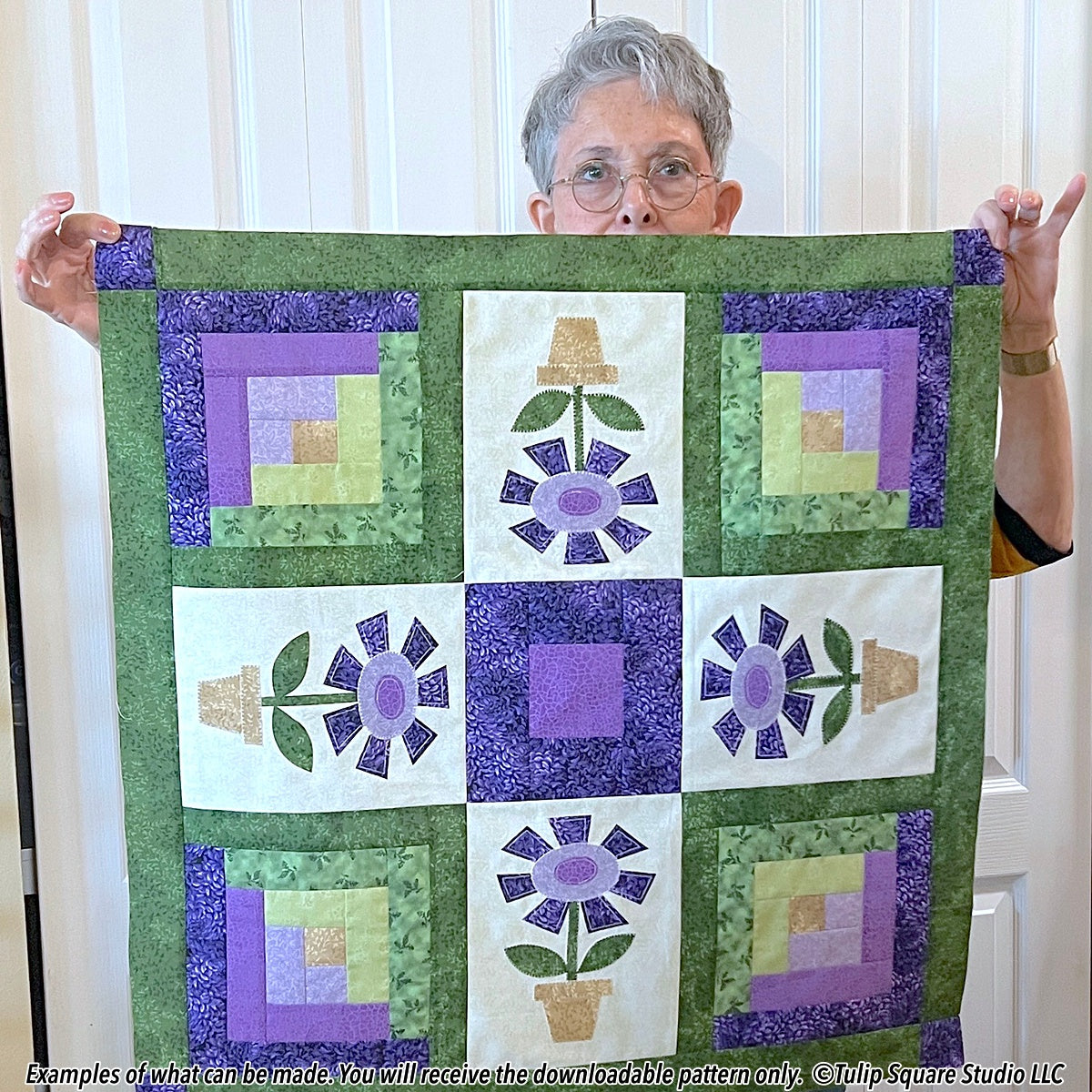 513 POTTED FLOWER TABLE TOPPER DIGITAL PATTERN PDF