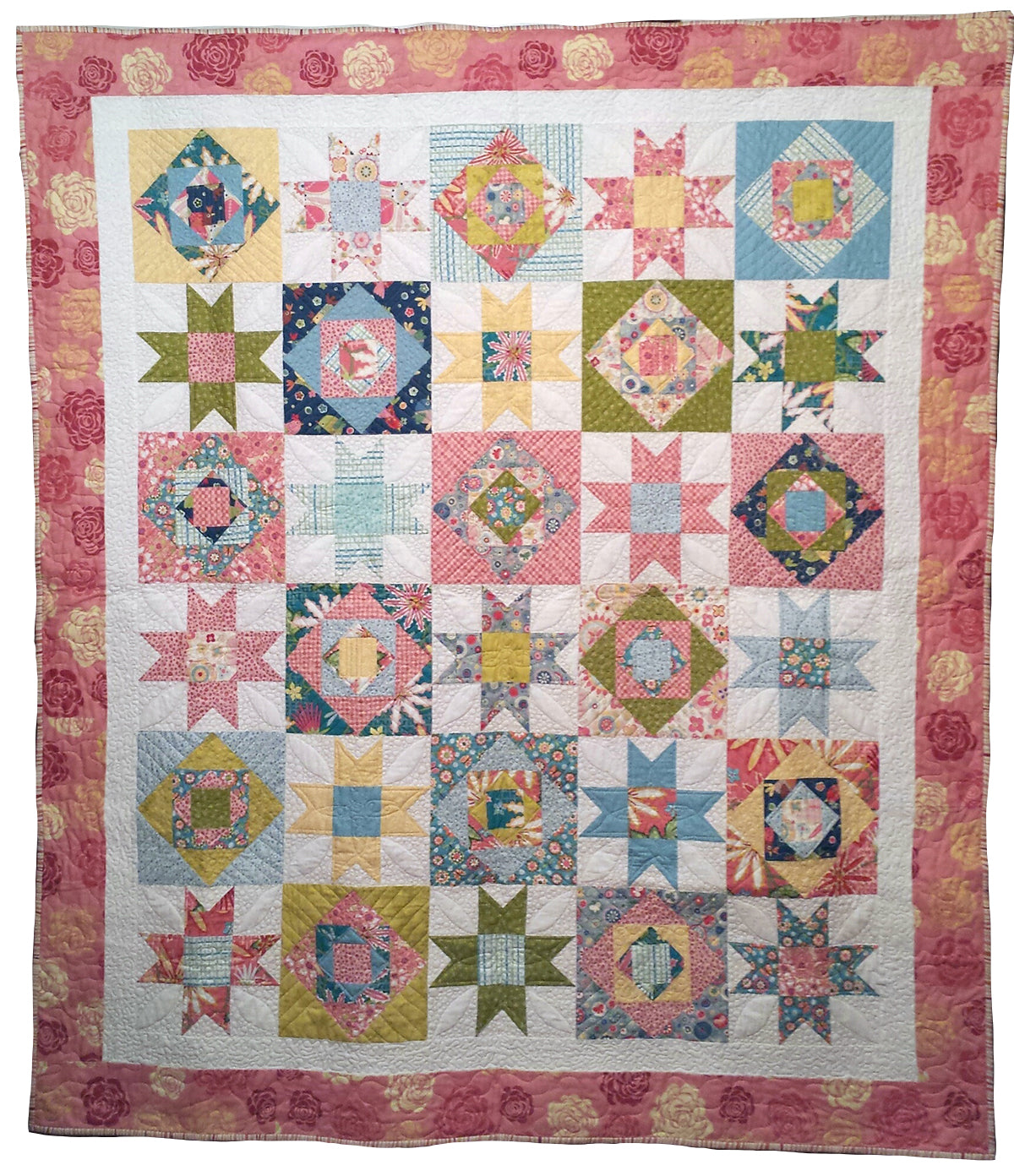515 TROPICAL TWO BLOCK LAP QUILT DIGITAL PATTERN PDF