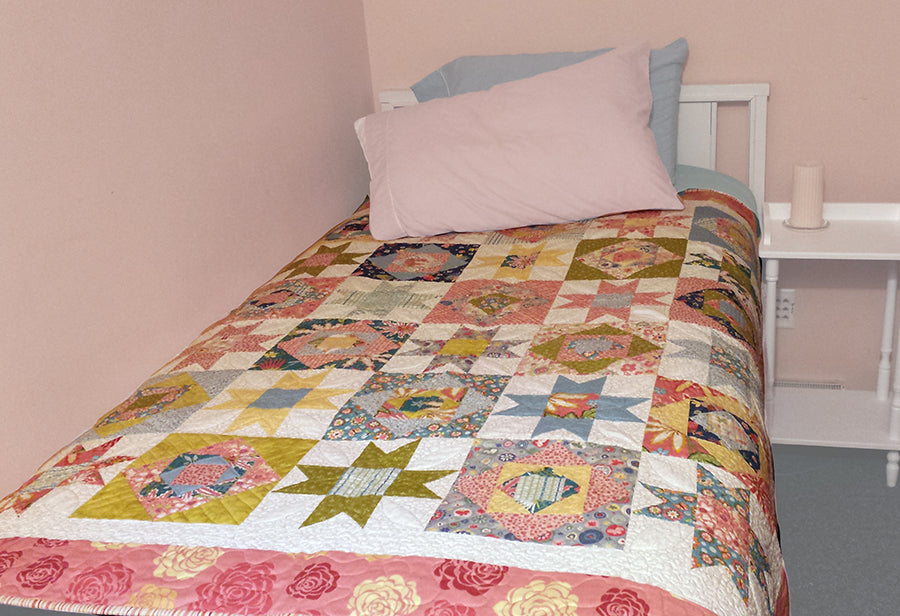 515 TROPICAL TWO BLOCK LAP QUILT DIGITAL PATTERN PDF