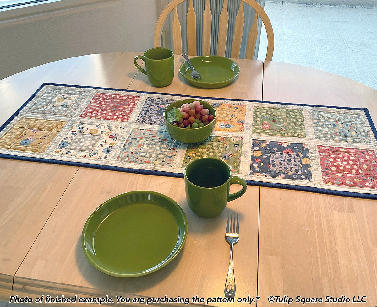 539 CRAZY BOXES TABLE RUNNER DIGITAL PATTERN PDF