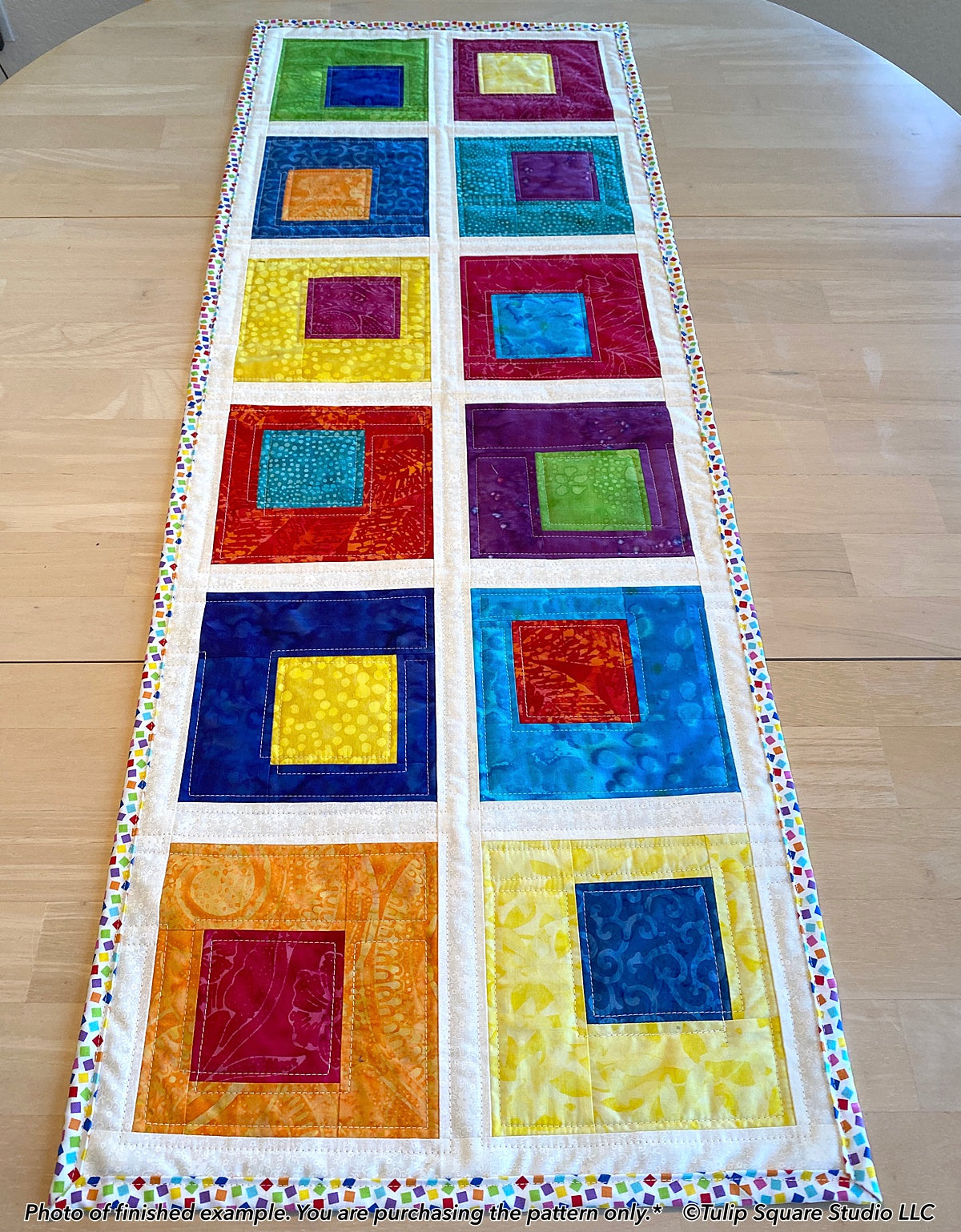 539 CRAZY BOXES TABLE RUNNER DIGITAL PATTERN PDF