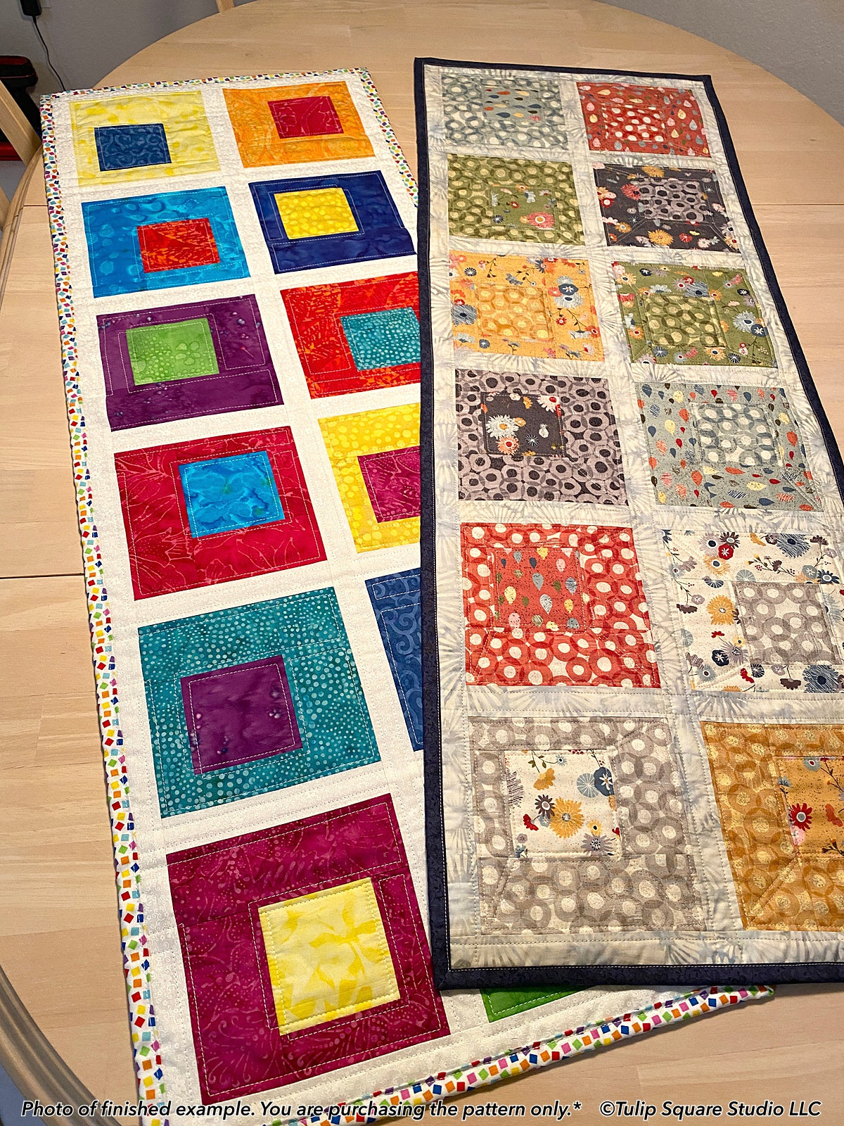 539 CRAZY BOXES TABLE RUNNER DIGITAL PATTERN PDF