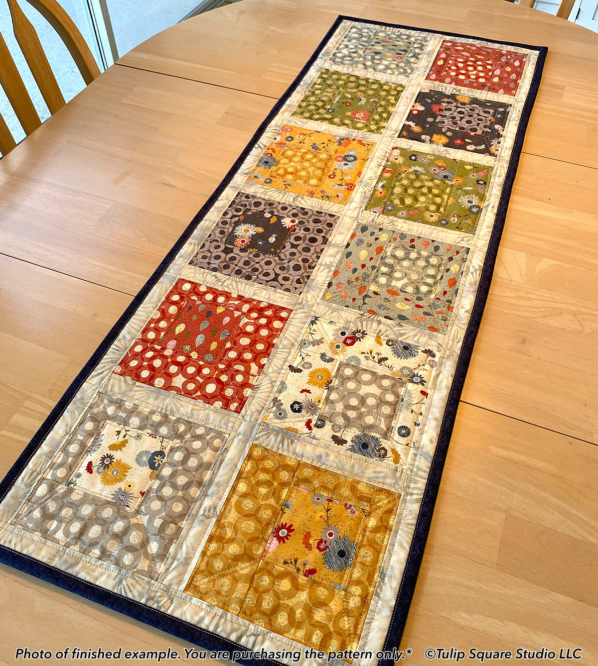 539 CRAZY BOXES TABLE RUNNER DIGITAL PATTERN PDF