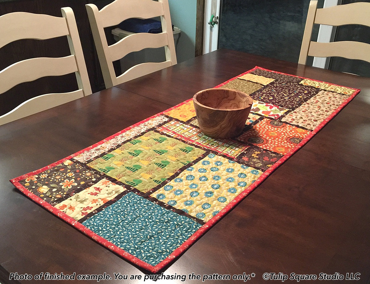 545 RANDOM WINDOWS TABLE RUNNER DIGITAL PATTERN PDF