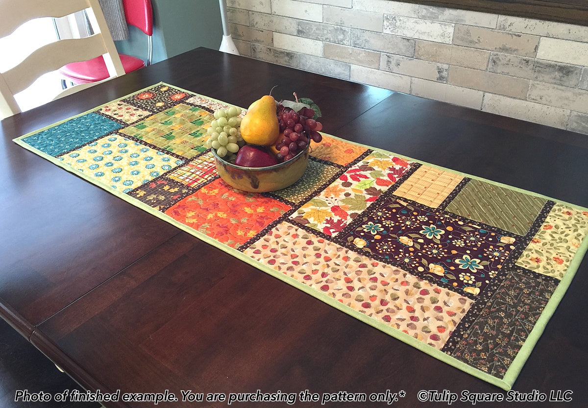 545 RANDOM WINDOWS TABLE RUNNER DIGITAL PATTERN PDF