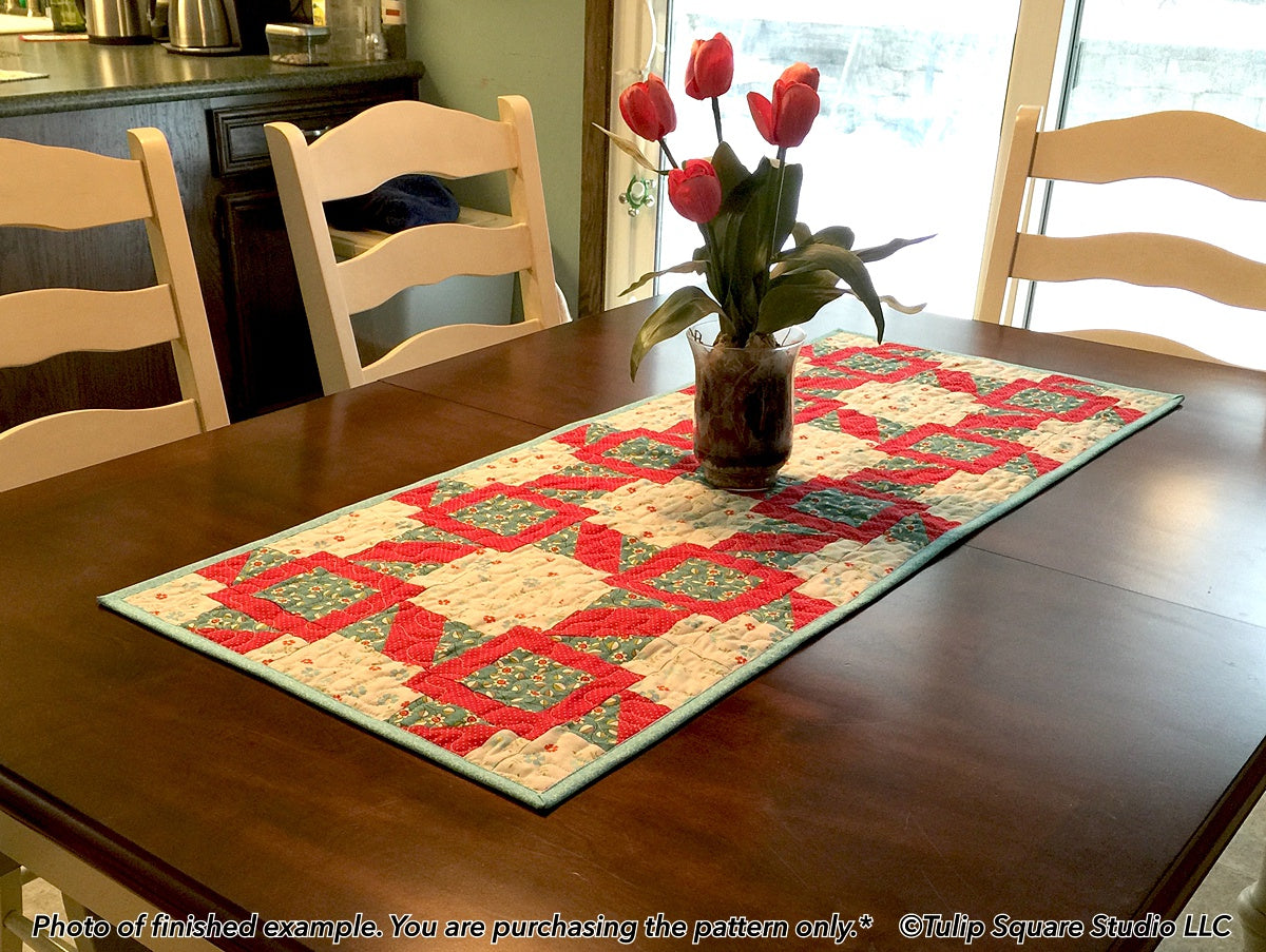 549 RAILROAD TRACKS TABLE RUNNER DIGITAL PATTERN PDF