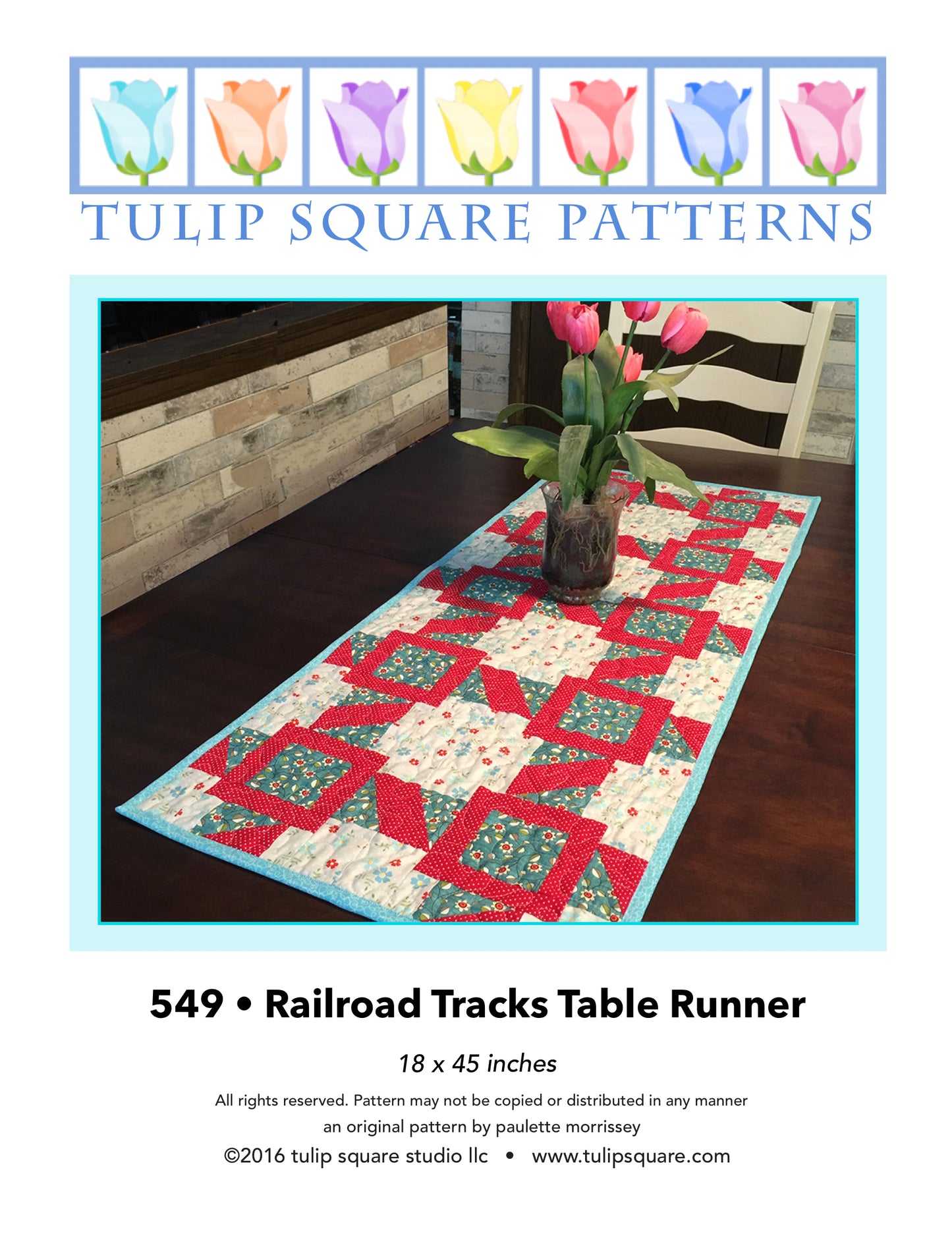 549 RAILROAD TRACKS TABLE RUNNER DIGITAL PATTERN PDF