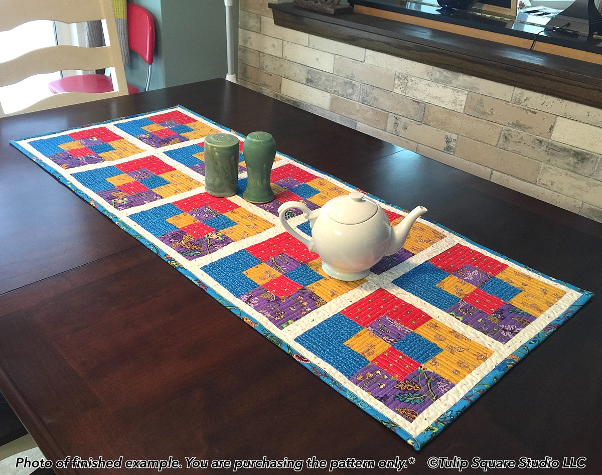 550 SWAPPED SQUARES TABLE RUNNER DIGITAL PATTERN PDF