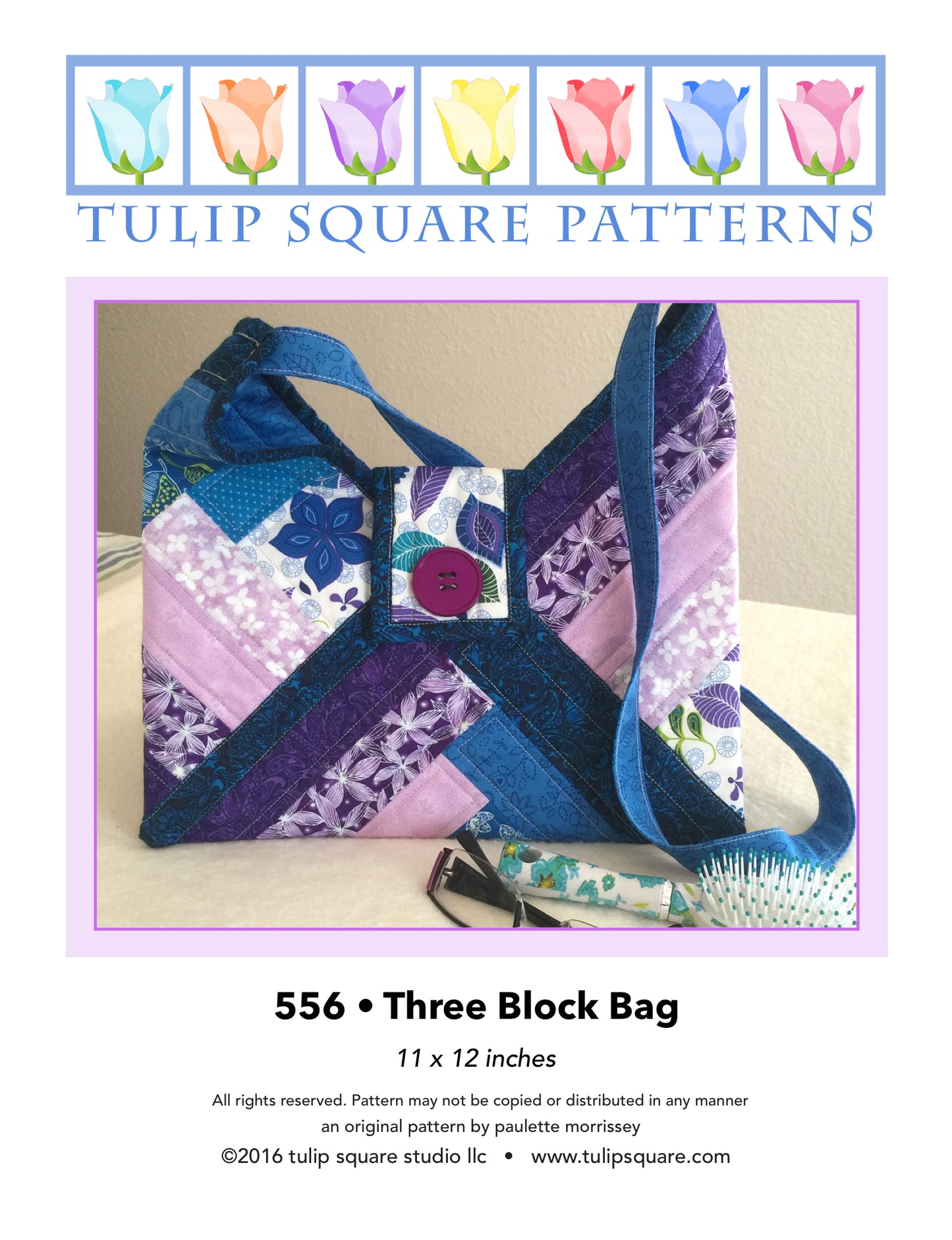 556 THREE BLOCK BAG DIGITAL PATTERN PDF