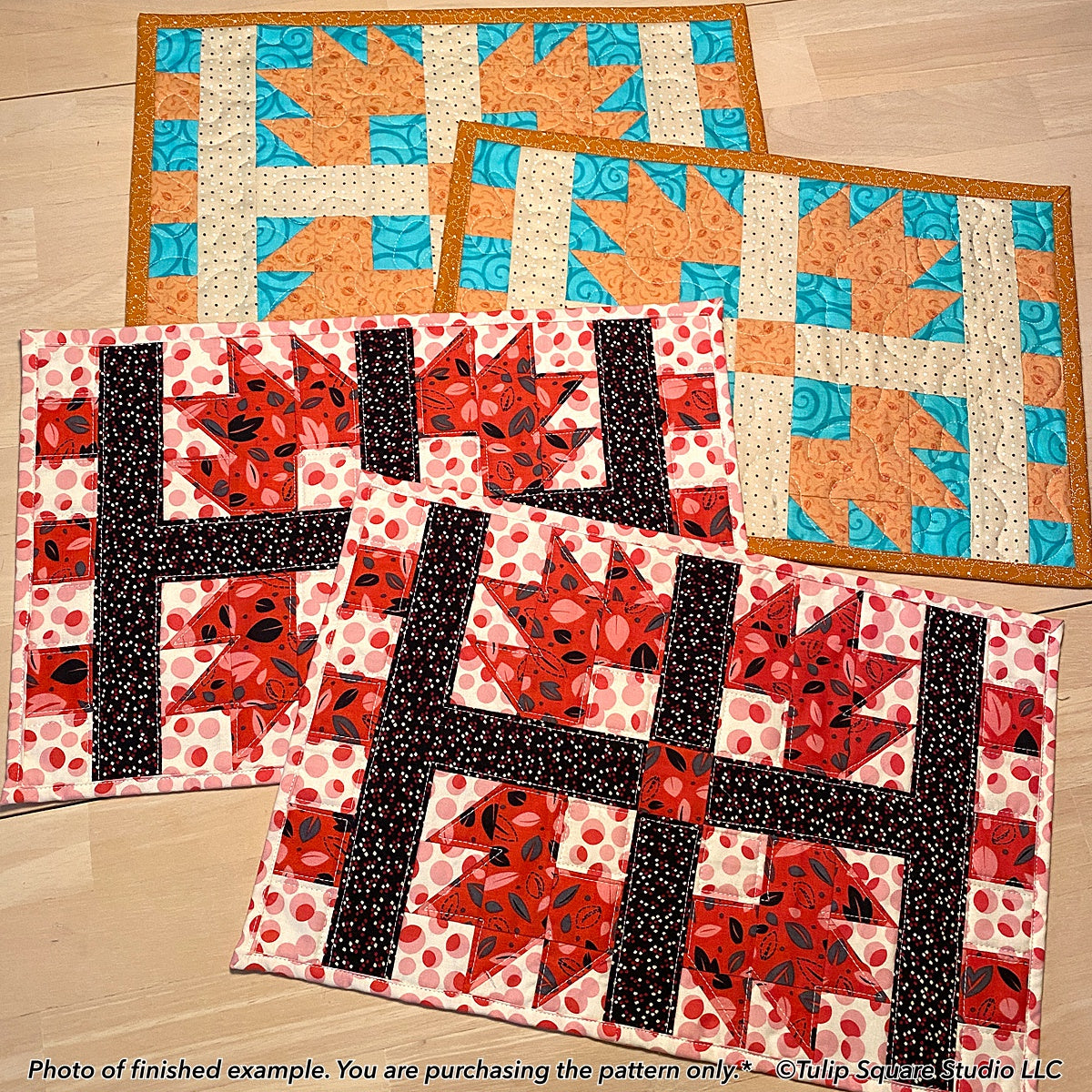 590 SNAZZY SQUARES PLACEMATS DIGITAL PATTERN PDF