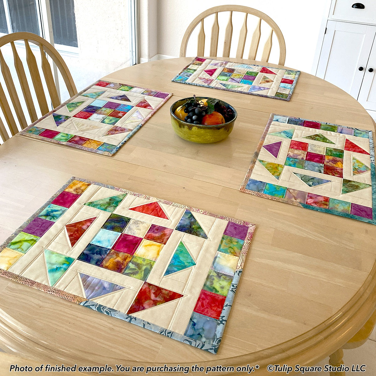 598 KALEIDOSCOPE PLACEMATS DIGITAL PATTERN PDF