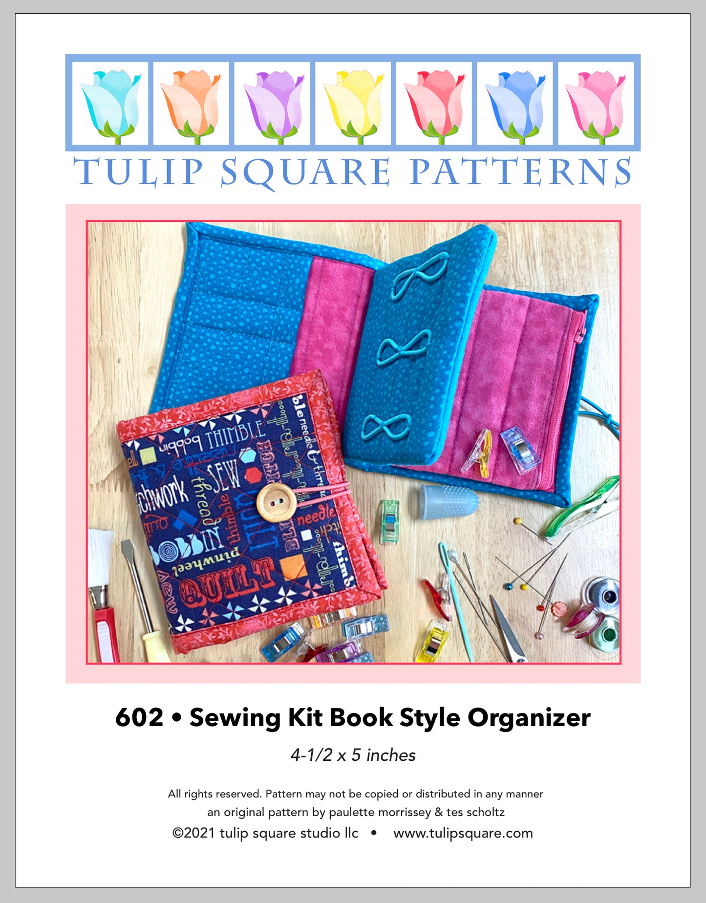 602 SEWING KIT BOOK STYLE ORGANIZER DIGITAL PATTERN PDF