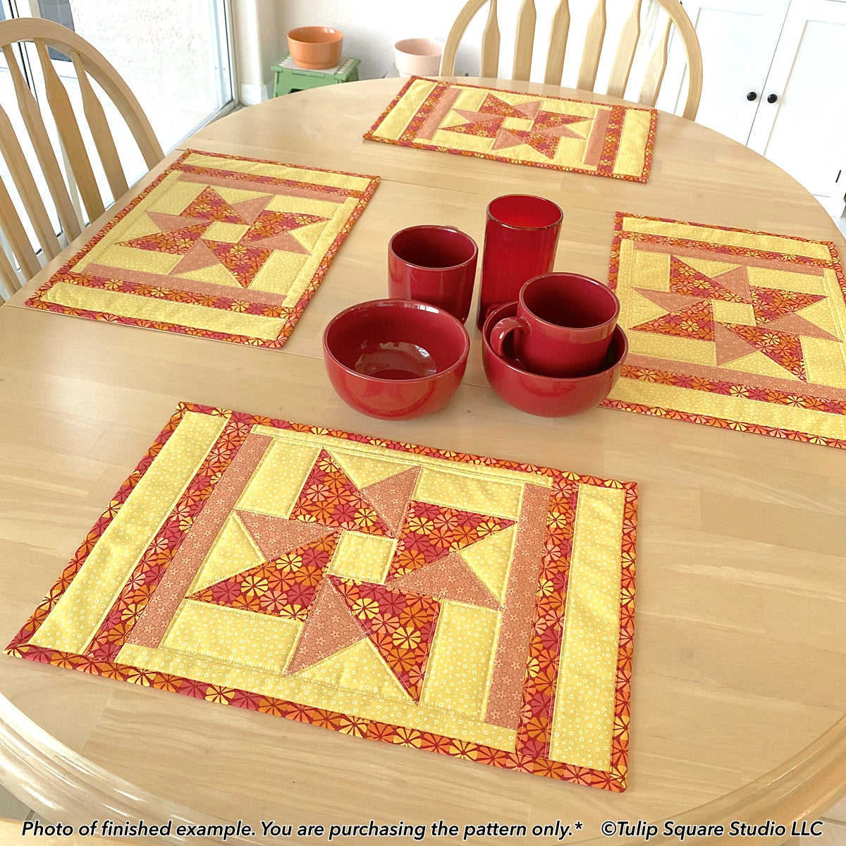 616 SPINNING STAR PLACEMATS DIGITAL PATTERN PDF