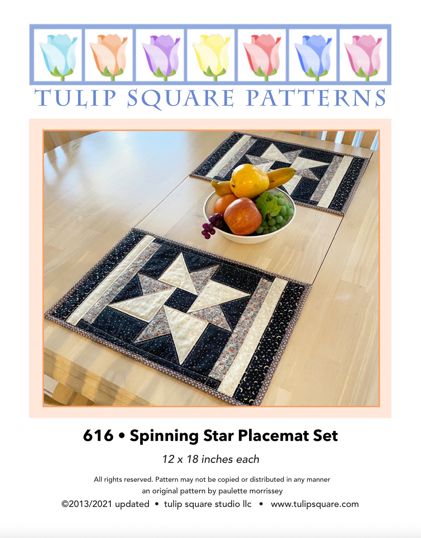 616 SPINNING STAR PLACEMATS DIGITAL PATTERN PDF