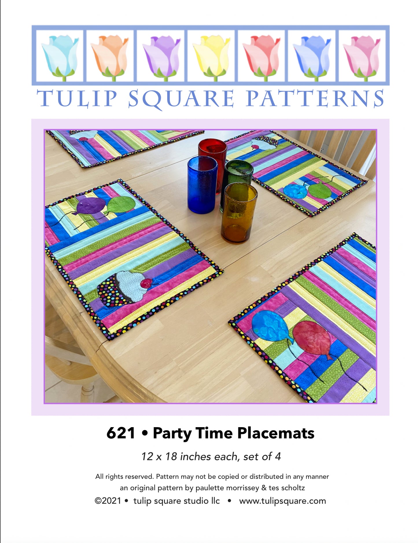 621 PARTY TIME PLACEMATS DIGITAL PATTERN PDF
