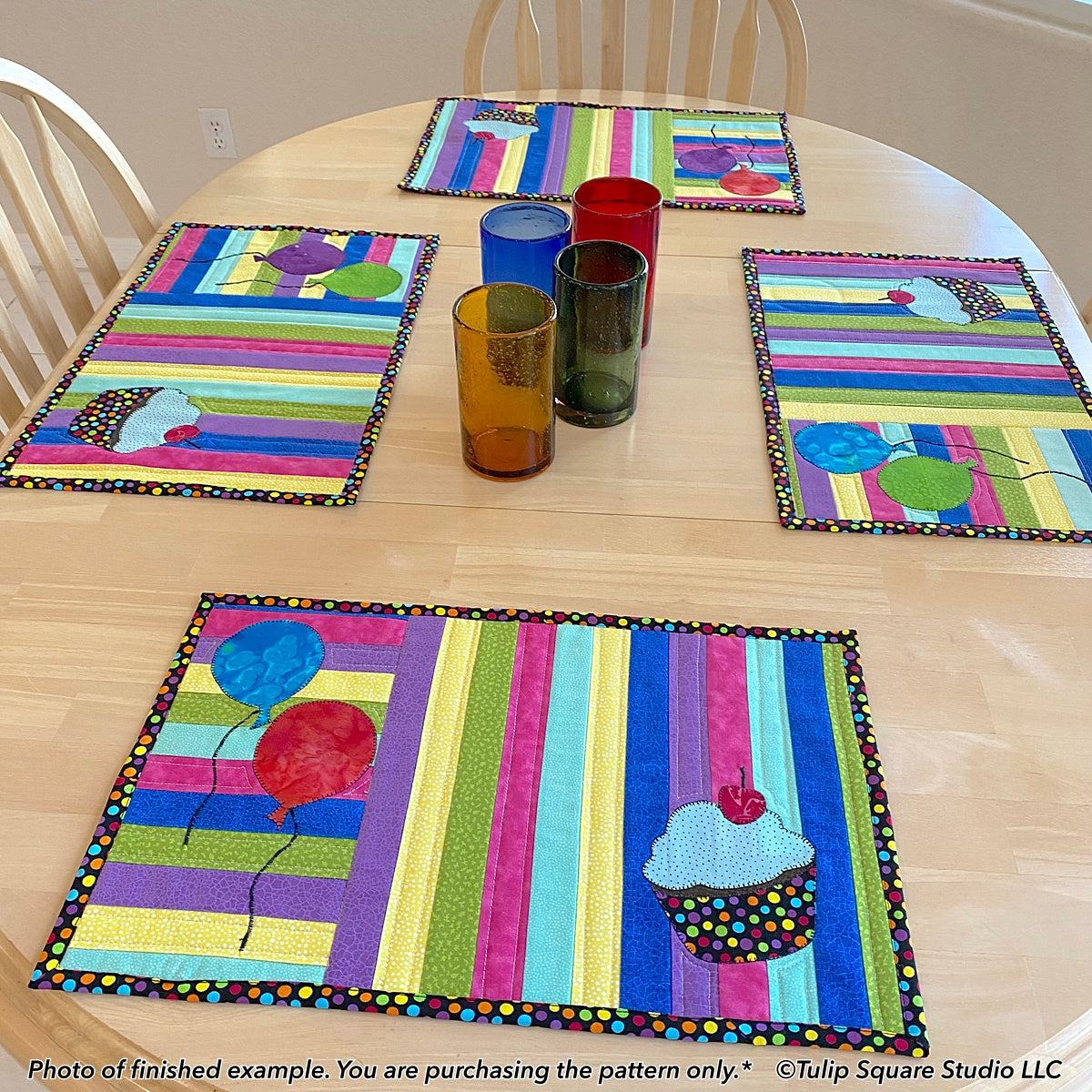 621 PARTY TIME PLACEMATS DIGITAL PATTERN PDF