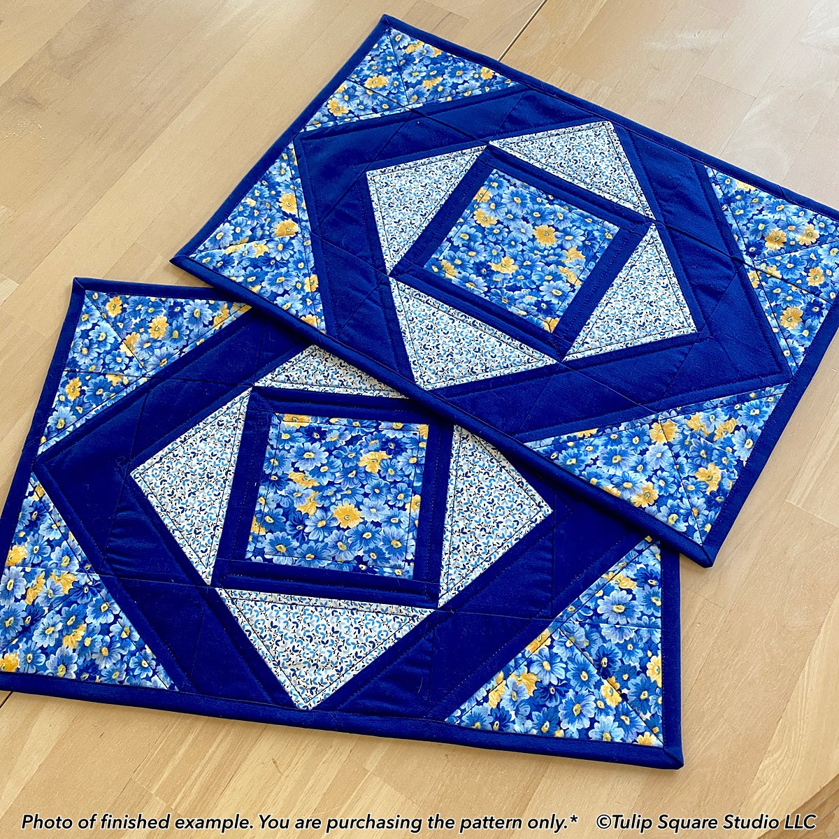 631 FRAMED FLORAL PLACEMATS DIGITAL PATTERN PDF