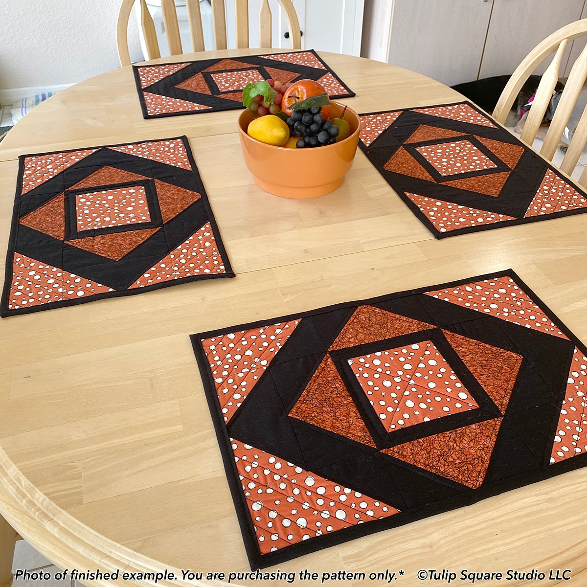 631 FRAMED FLORAL PLACEMATS DIGITAL PATTERN PDF