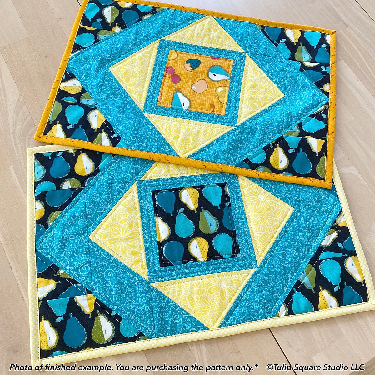 631 FRAMED FLORAL PLACEMATS DIGITAL PATTERN PDF
