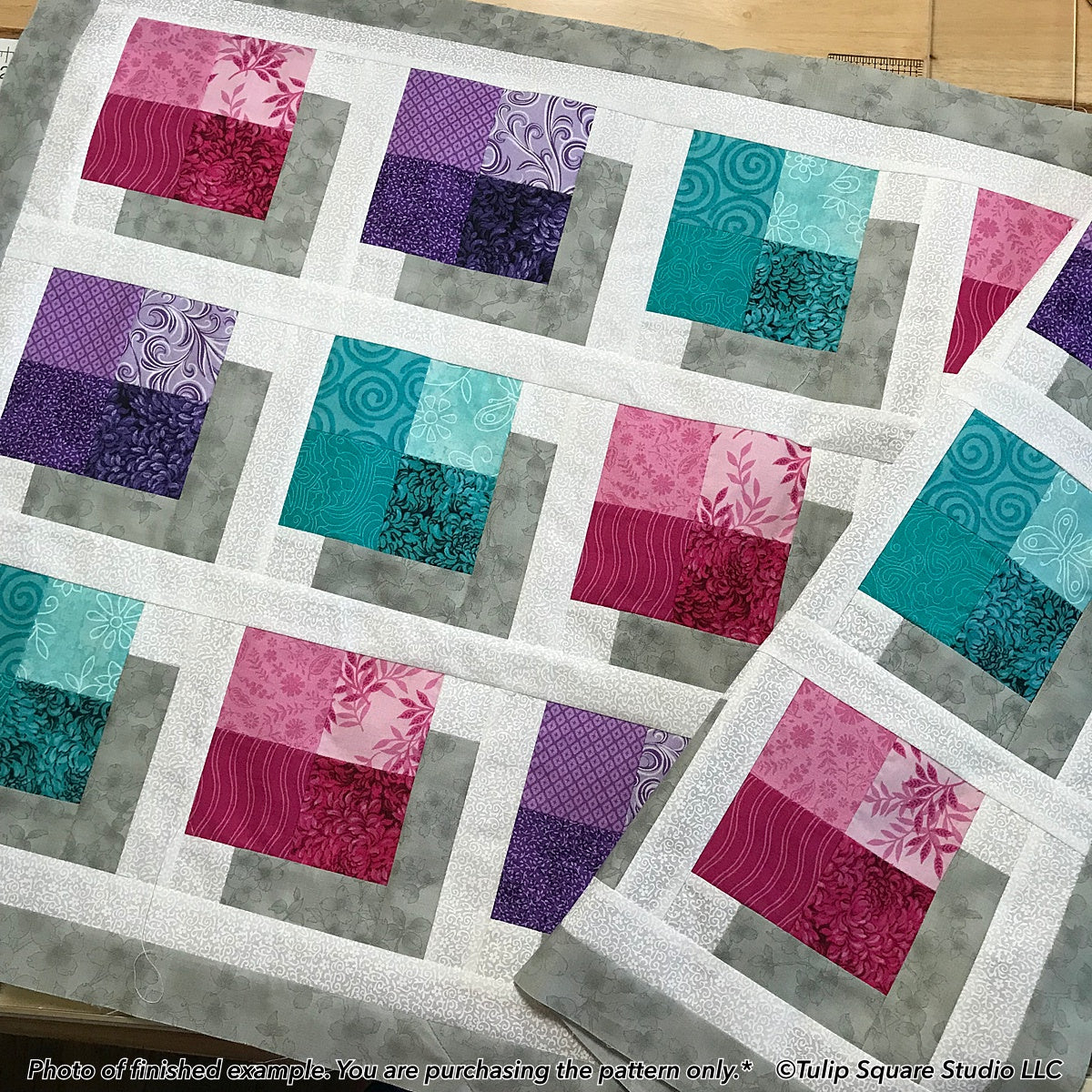612 SHADOW BOXES TABLE TOPPER DIGITAL PATTERN PDF
