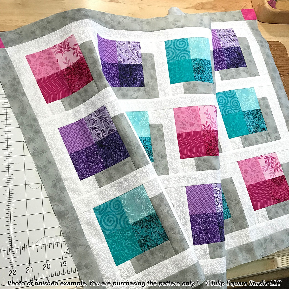 612 SHADOW BOXES TABLE TOPPER DIGITAL PATTERN PDF