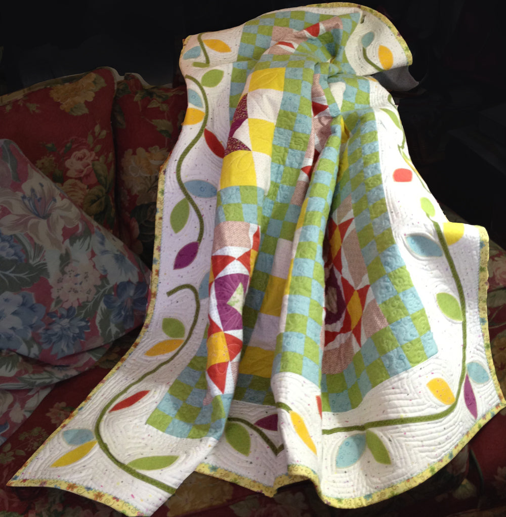 511 LEAFY BORDERS LAP QUILT DIGITAL PATTERN PDF