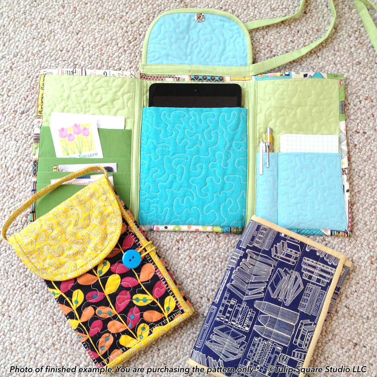 523 TRI FOLD TABLET TOTES DIGITAL PATTERN PDF
