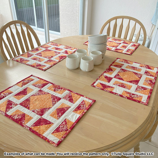 617 SHATTERED DIAMONDS PLACEMATS DIGITAL PATTERN PDF