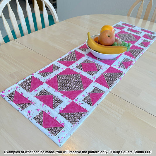 618 SHATTERED DIAMONDS TABLE RUNNER DIGITAL PATTERN PDF