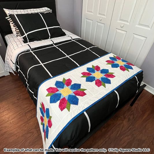 622 FLORAL DELIGHT BED RUNNER DIGITAL PATTERN PDF