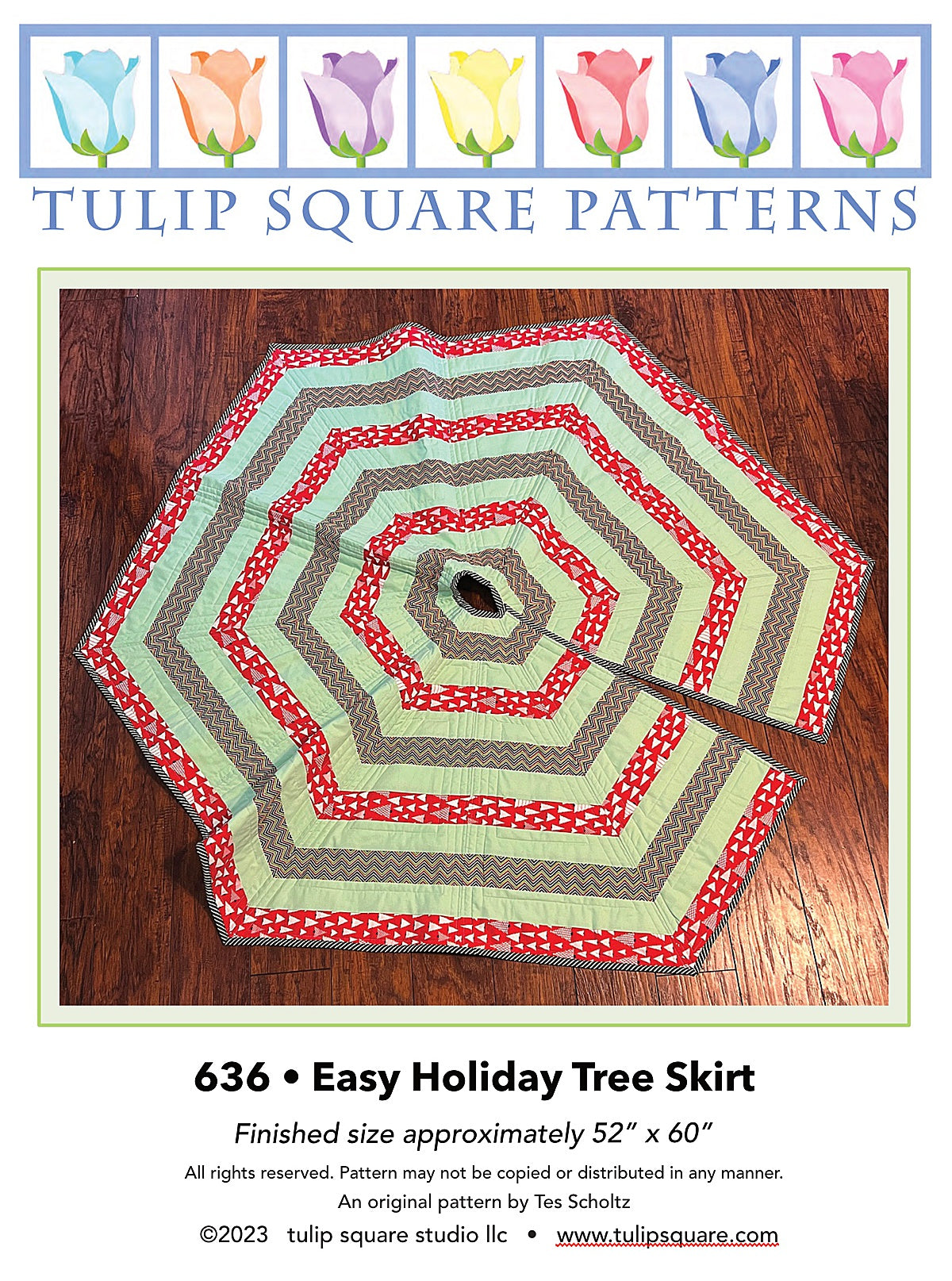 636 EASY HOLIDAY TREE SKIRT DIGITAL PATTERN PDF