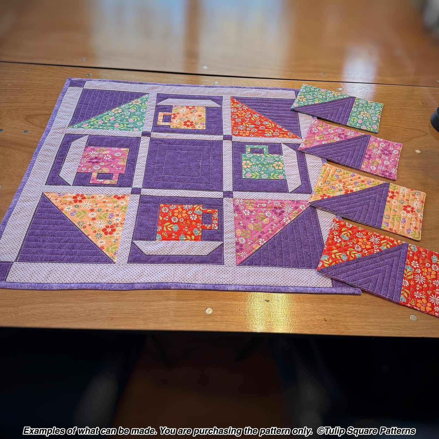 644 COFFEE IN THE GARDEN TABLE TOPPER DIGITAL PATTERN PDF