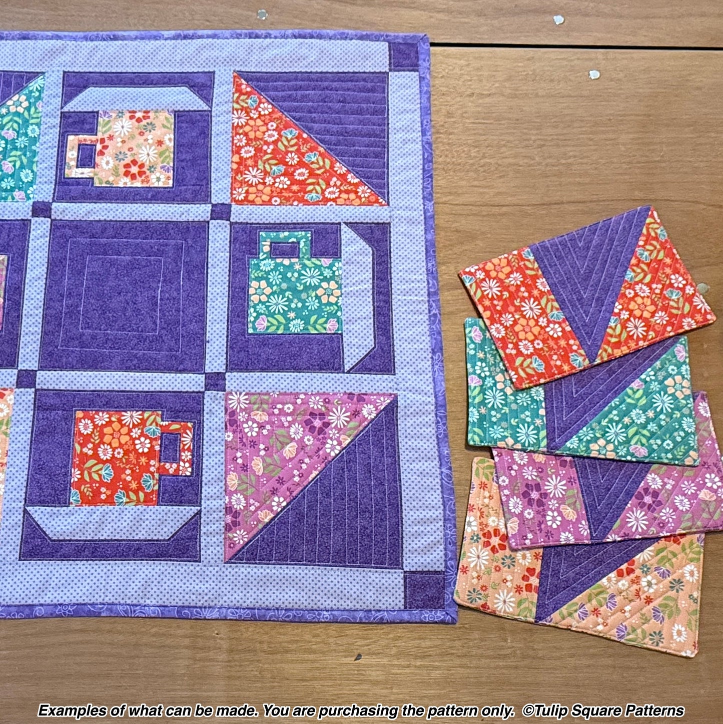 644 COFFEE IN THE GARDEN TABLE TOPPER DIGITAL PATTERN PDF