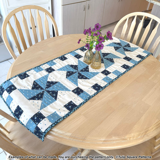 646 SPIN DANCE QUILTED TABLE RUNNER DIGITAL PATTERN PDF