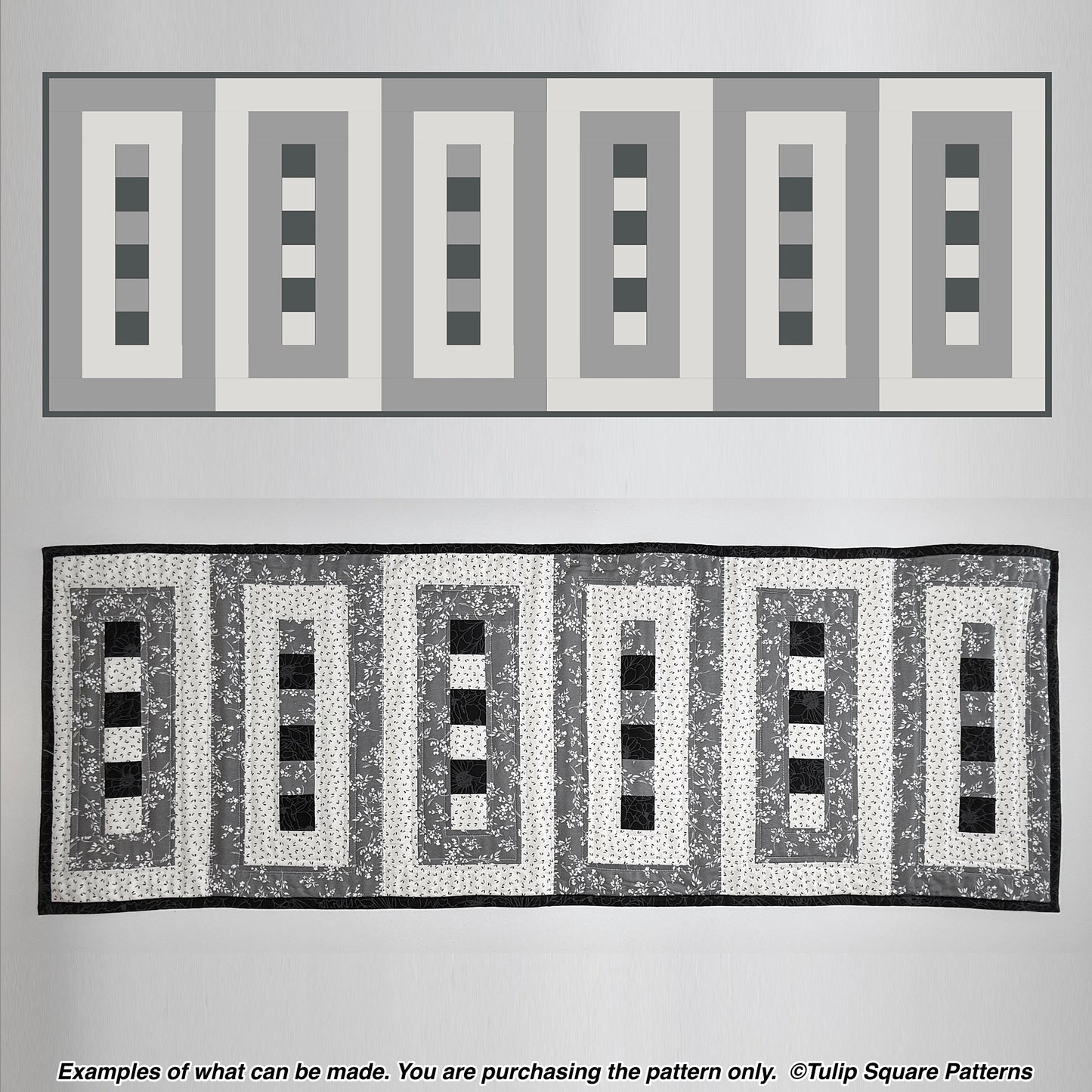 647 ELEGANT LACE QUILTED TABLE RUNNER DIGITAL PATTERN PDF